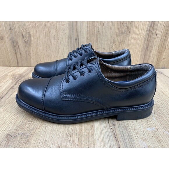 Dockers Dress Shoes Mens 7.5 M Gordon Oxford Black Leather Cap Toe 90-2214 - Picture 3 of 16